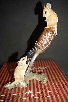 2 Mice On Trowel Country Artist Hand Painted & Crafted • £8.44