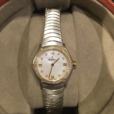 Ebel Sport Classic Diamond Bezel 18ct Gold/S Steel Ladies 24mm Watch In Warranty • £1195