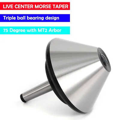 5'' MT-2 Bull Nose Live Center Morse Taper #2 Bull 75 Degree For Lathe 120mm • $66