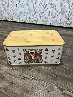 Christmas Decorations Bread Box Gingerbread Bread Box With Bamboo Cutting Board • $9.99