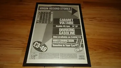 CABARET VOLTAIRE Drinking Gasoline-framed Original Poster Sized Advert • $43.52