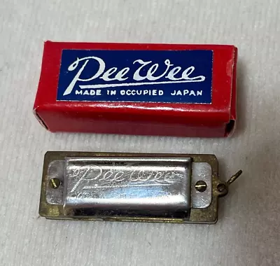 Vintage Miniature 'Pee Wee' 4 Hole Harmonica 1.5  Occupied Japan New Old Stock • $17.99