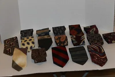 17 Men's Vintage Clothing Suit Dress Ties Silk Cloth Different Brands Nice Lot • $15