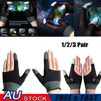 $10.44 • Buy 1/2/3 Pair Gaming Finger Sleeve Mobile Screen Game Controller Sweatproof Gloves