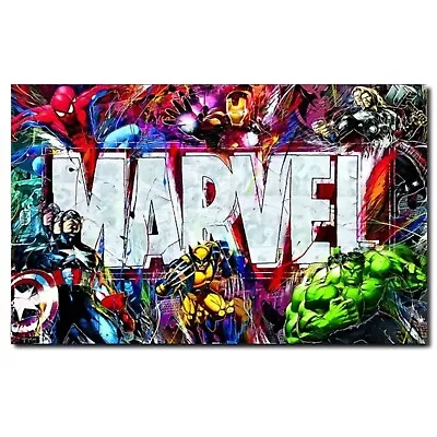 Marvel Superhero Wall Art Printed On Sheet Metal Aluminium Plate • £11.99