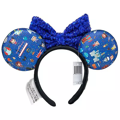 Disney-Parks Loungefly Chibi Park Icons Mickey Minnie Mouse Bow Ears Headband • $18.03