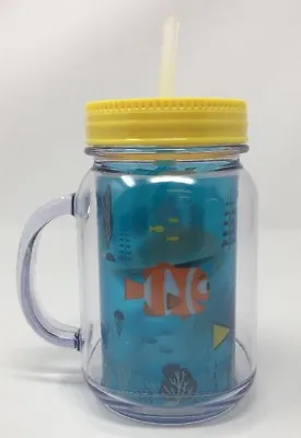 Disney Parks Finding Dory & Nemo Jelly Jar Plastic Mug With Straw • $16.99