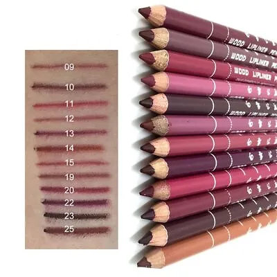 Hot Pencil Tool Set Makeup Colors Pcs Lipstick Liner Lipliner Waterproof Lip • £5.34