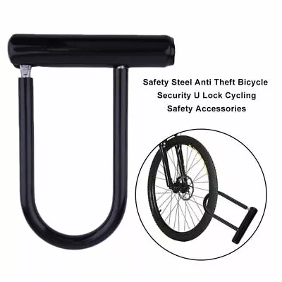 Bike D Lock Motorbike U Lock Cycle Scooter Bicycle Heavy Duty Security Lock- • $10.98