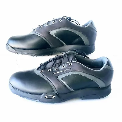 Oakley Men’s Black Leather Lace Up Golf Shoes - 14010-001 Size 11 • $75