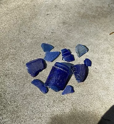 Lot Of Genuine Surf Tumbled Cobalt Blue Beach Glass Patapsco River Maryland • $9.99