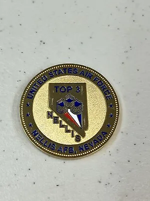 USAF Top 3 Nellis Air Force Base Nevada Senior Chief Master Sergeant Coin • $19.90