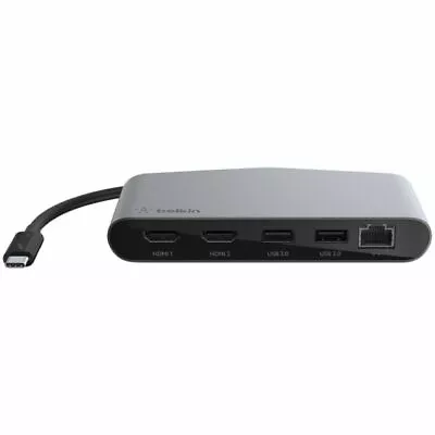 Belkin Thunderbolt 3 Dock Mini Laptop Dual Monitor Docking 2 HDMI 4k USB-C • $29.99