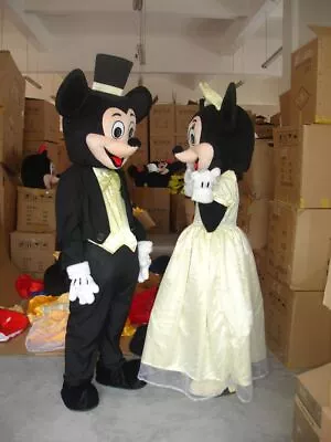 Wedding Mickey Mouse Minnie Mascot Costume Xmas Party Fancy Dress Adult Gift • $86