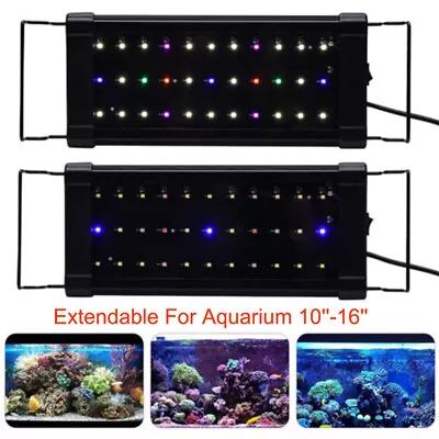 LED Aquarium Light Full Spectrum 30-42cm Aquatic Plant Marine Grow Lighting Lamp • £17.03