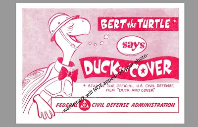 Vintage Nuclear Bomb Duck & Cover PHOTO Civil Defense Propaganda Atomic Blast • $5.68