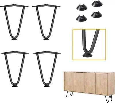 HomeFlo 4pack Hairpin Furniture Coffee Table Legs Desk Bench Bed Chair 10-71cm • $39.99