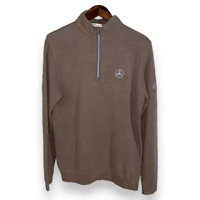 Peter Millar X Mercedes Benz Tan 1/4 Zip Sweatshirt Size S • $45