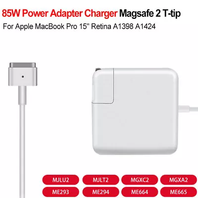 85W T-tip Magsafe 2 Power Adapter Charger For Apple MacBook Pro 15  2012-2015 • $12.49