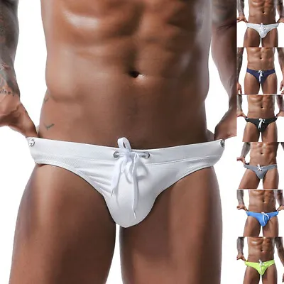 Summer Sexy Mens Bikini Swimwear Elastic Briefs Thongs G-String Trunks Underwear • $9.15