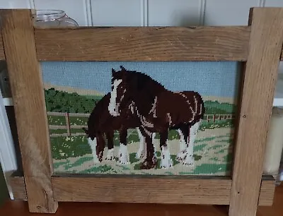 £26.99 • Buy Beautiful Tapestry Picture Of Shire Horses In Excellent Condition 