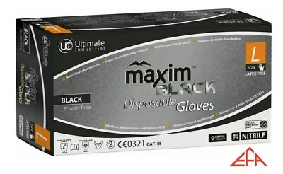 Maxim Heavy Duty Disposable Nitrile Gloves Mechanic Car Valeting 50 Pack • £12.49