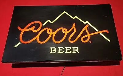 (VTG) 1984 Coors Beer Neon Light Up Sign FANTASTIC PIECE OF BREWERY ADVERTISING • $159.99