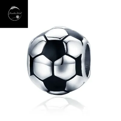 £16.99 • Buy Genuine Sterling Silver 925 Football Soccer Sports Bead Charm For Bracelets
