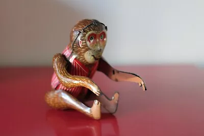 £40 • Buy VINTAGE 4.8” Wind-Up JUMPING MONKEY Rare Toy 1950s ‘Made China’ Clockwork NO KEY