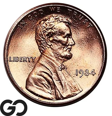 1984 Lincoln Cent Memorial Penny Double Ear Red Gem ** Free Shipping! • $251.50