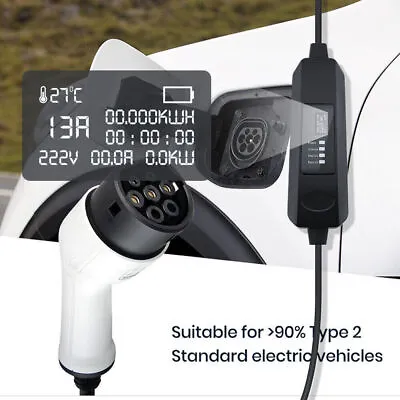 EV Charging Cable Type 2 UK Plug Mains Electric Car Charger 13A 250V • £109.95