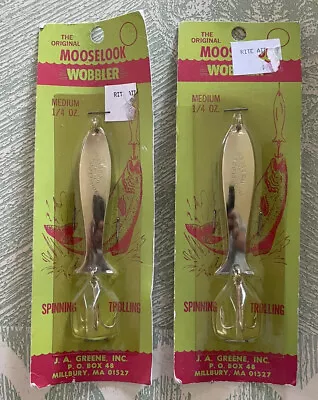 NOS Original Mooselook Wobbler 1/4oz Medium Chrome 2 Packs • $15.95