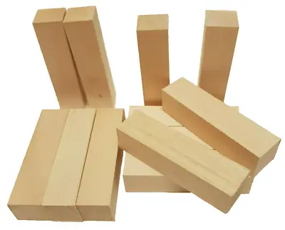 Lime Basswood Linden Wood Hand Carving Blanks Blocks 12 Piece 100x25x25 • £15.70