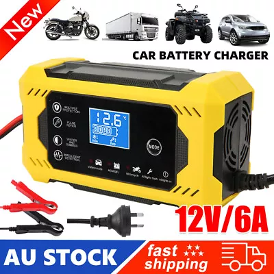 AGM/GEL Car Battery Charger 12V Trickle Pulse Repair Boat Caravan Motorcycle Kit • $27.95