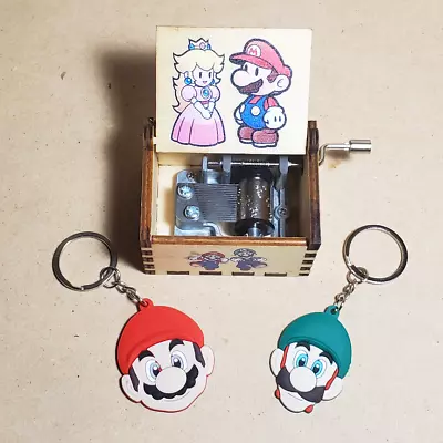 Mario Music Box + Keychains 🍄 Super Mario Bros Nintendo Gift Game Room 🍄 NES • $9.95