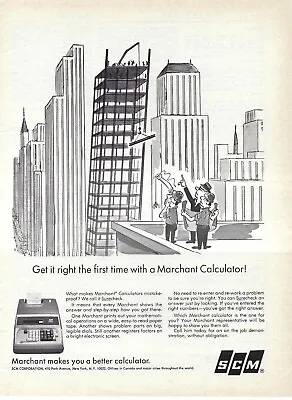1967 SCM Marchant Better Calculator First Time Vintage Magazine Print Ad/Poster • $10.90