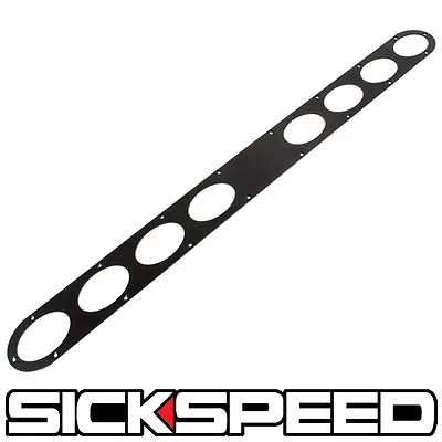 $64.88 • Buy 1 Pc Long Black Aluminum Rear Bumper Air Diversion Diffuser Panel 8 Holes P11