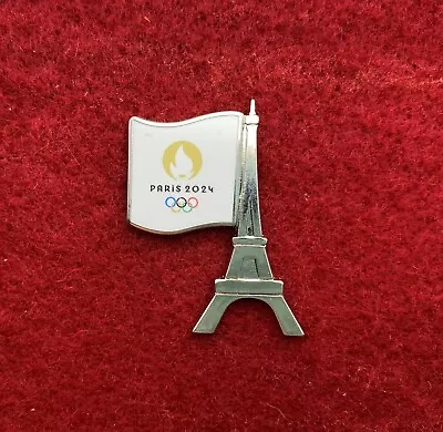 2024 Paris Olympics Pin Badge -  Monument EIFFEL TOWER Marianne Logo • $14.99