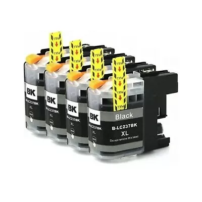 4x Generic BLACK Ink For LC237 XL LC-237XLBK Brother MFC J4620DW DCP J4120DW • $17.25