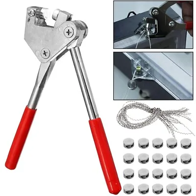 Sealing Pliers +20x Security Lead Seal +20x Electric Meter Lead Tags Dia 10mm • £11.99