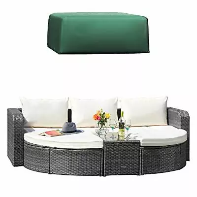 Garden Life Outdoor Rattan Furniture 5pc Patio Sofa Day Bed Chair Table Set NEW • £669.99