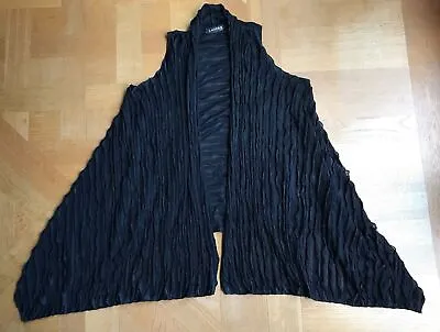 Layers Paris Jersey Black Sleeveless Gilet S/M Excellent Condition • £0.89
