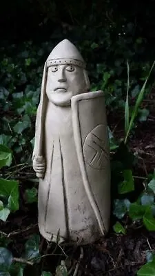 Large Cast Stone Lewis Chess Chessman Warder Garden Statue • £35