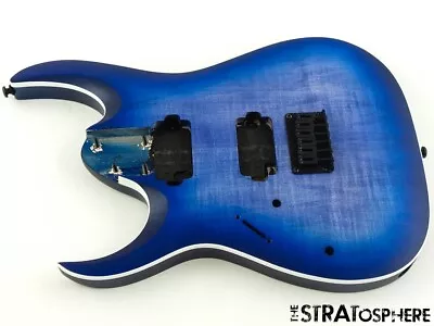 LEFTY Ibanez RGA42FM BODY + HARDWARE Flamed Maple Bound Blue Lagoon Burst Flat • $149.99