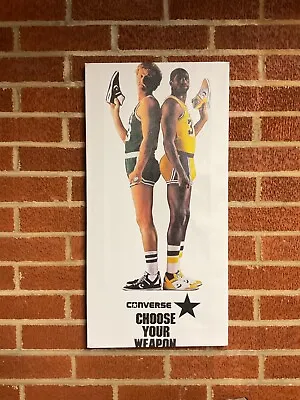 Sale! 24x12 LARRY BIRD Magic Johnson Framed CANVAS PRINT Basketball Poster • $47.99