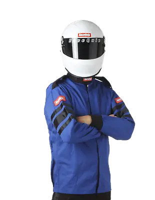 RaceQuip Single Layer Racing Driver Fire Suit Jacket SFI3.2A/1 2XL Blue 111027 • $88.56