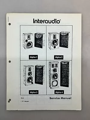 Bose Interaudio Alpha 1 2 3 4 Original Service Manual Free Shipping • $10