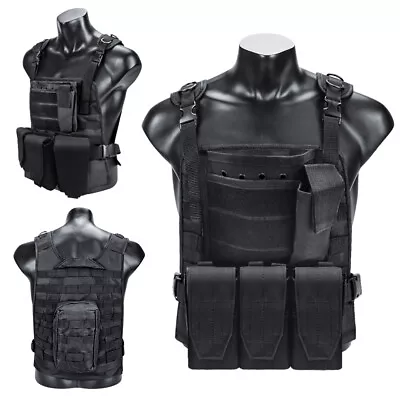 Military Tactical Vest US Army Molle Assault Police Combat Plate Carrier Vest  • $26.99