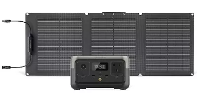 £359 • Buy ECOFLOW River 2 Power Station 256Wh 300W Portable Generator With 60W Solar Panel