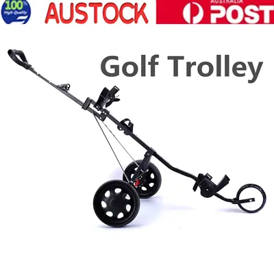 Golf Buggy Trolley Cart Push Pull 3 Wheel Golf Club Cart For Golf Club Court • $94.99